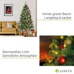 Kunstkerstboom, 180 cm, boom met ledverlichting en standaard, realistische kerstboom voor binnen, kunstkerstboom