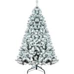 Kunstkerstboom (20-inch witte pluizige kerstboom met verlichting)