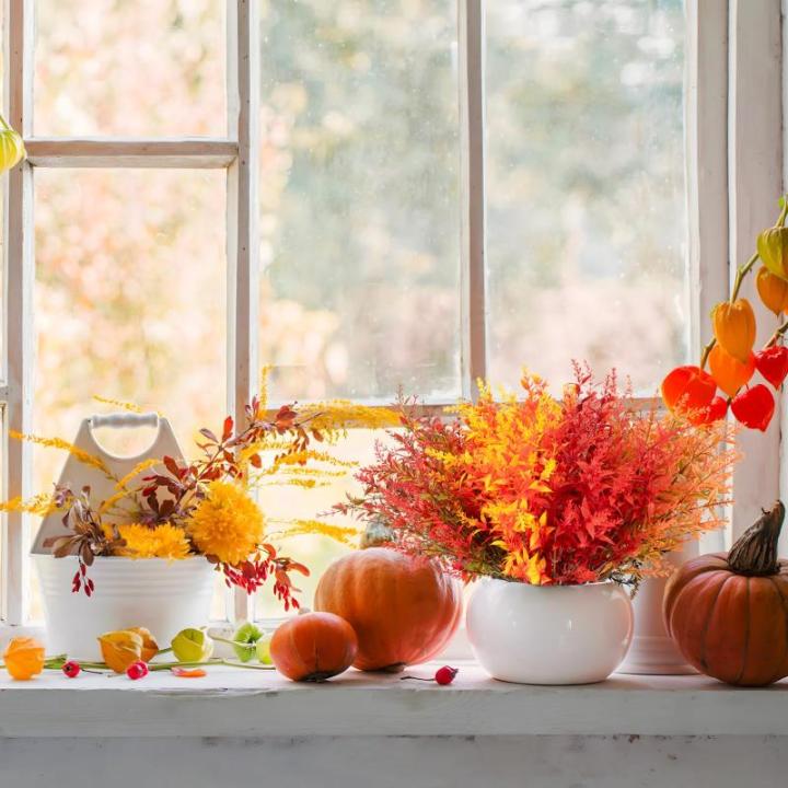 12 stuks kunstherfstbloemen herfstbladeren kunstherfstbloemen voor binnen en buiten boeket herfstdecoratie voor herfstoogst Thanksgiving Halloween