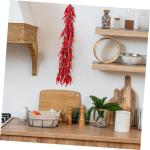 15 STK Chili-Pfeffer-Modelldekoration hängendes Paprikadekor gefälschte scharfe Chilischoten Spieß wandverkleidung Wand polsterung Tischgirlande rote Paprika Pfeffer Dekor Schau
