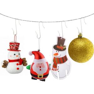 150 stuks kogelhangers, S-haken in zilver, S-haken, kleine snelhangers voor kerstboomversiering, dubbele haken voor kerstboom, perfect voor kerstbal, decoratieve hangers, herbruikb