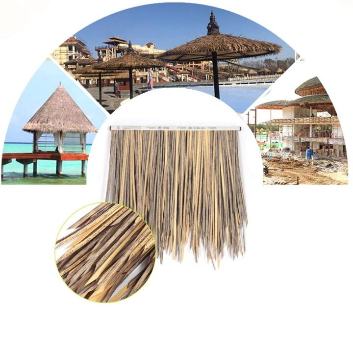 Kunststrotegels, kunststof stro houten huis paviljoen dak decoratief gesimuleerd stro vlamvertragend anti-aging (kleur: 10 stuks, maat: 50 x 50 cm)