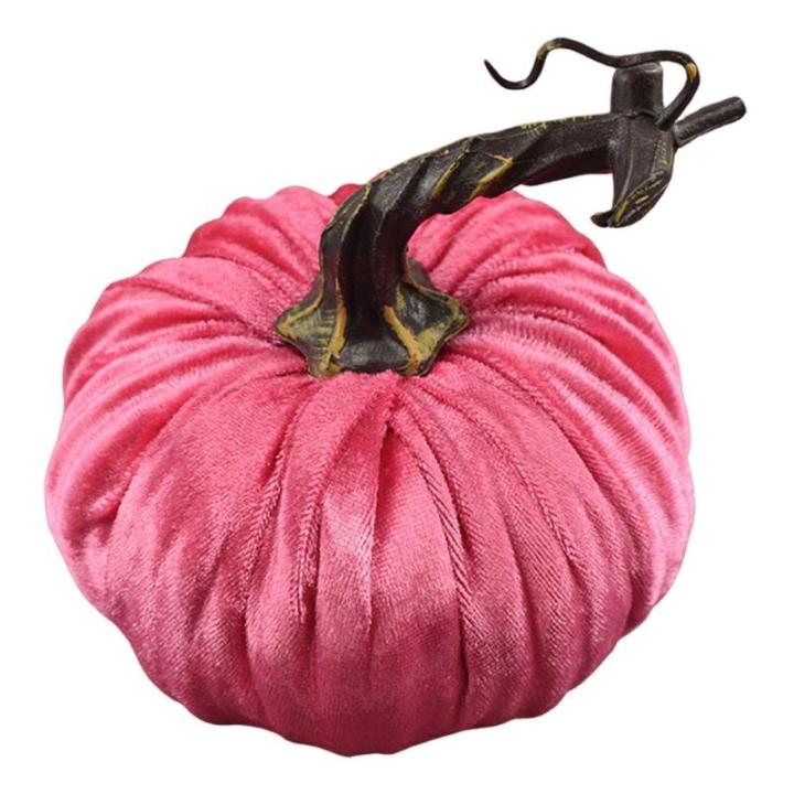 Kleine Samtkürbisse,Künstliche Kürbisse,Bunte Kunstschaum Dekoration - 10 cm/3,9 Zoll Handgemachte Halloween Ernte Gemüse Simulation Kürbisse Foto Requisiten, Stoff Kürbisse 