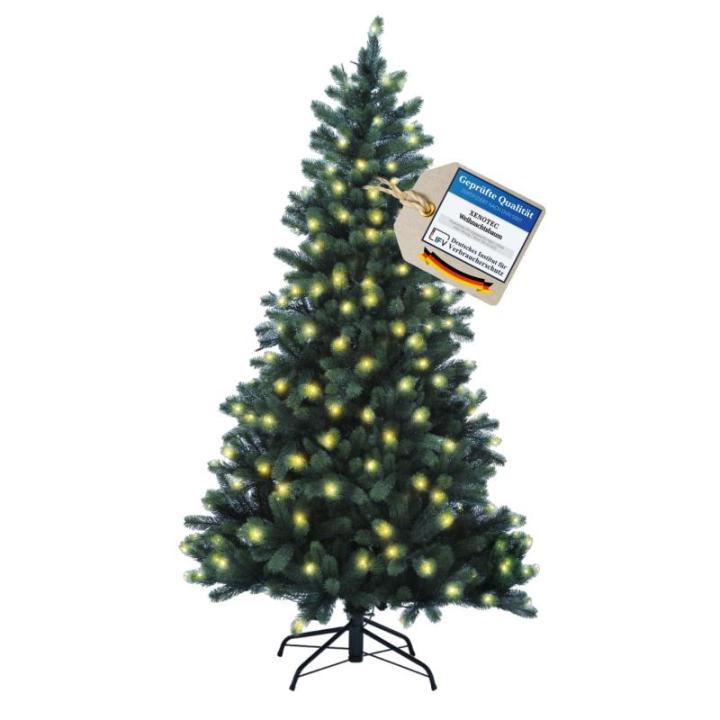 Premium kerstboom 180 cm, helder licht, kunstkerstboom, met 222 leds, nepboom, PE-kerstboom