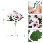 10 bundels kunstbloemen zoals echt balkon, kunstbloemen, buiten, uv-bestendig, weerbestendig, kunstbalkonplanten, balkonbloemen voor huis, vensterbank, bruiloft, decoratie (wit)