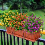 Kunstbloemen voor buiten, uv-bestendig, , bloemen in grote hoeveelheden voor het ophangen van plantenbakken, buiten, veranda, vaas, thuis, raamdecoratie, 6 bundels, paars-rood