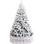 4 Fuß hochwertiger beflockter Schnee-Weihnachtsbaum, unbeleuchteter Weihnachtsbaum mit Scharnier und Metallständer, umweltfreundliche PVC-Zweigspitzen für die modische Weihnacht