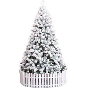4 Fuß hochwertiger beflockter Schnee-Weihnachtsbaum, unbeleuchteter Weihnachtsbaum mit Scharnier und Metallständer, umweltfreundliche PVC-Zweigspitzen für die modische Weihnacht