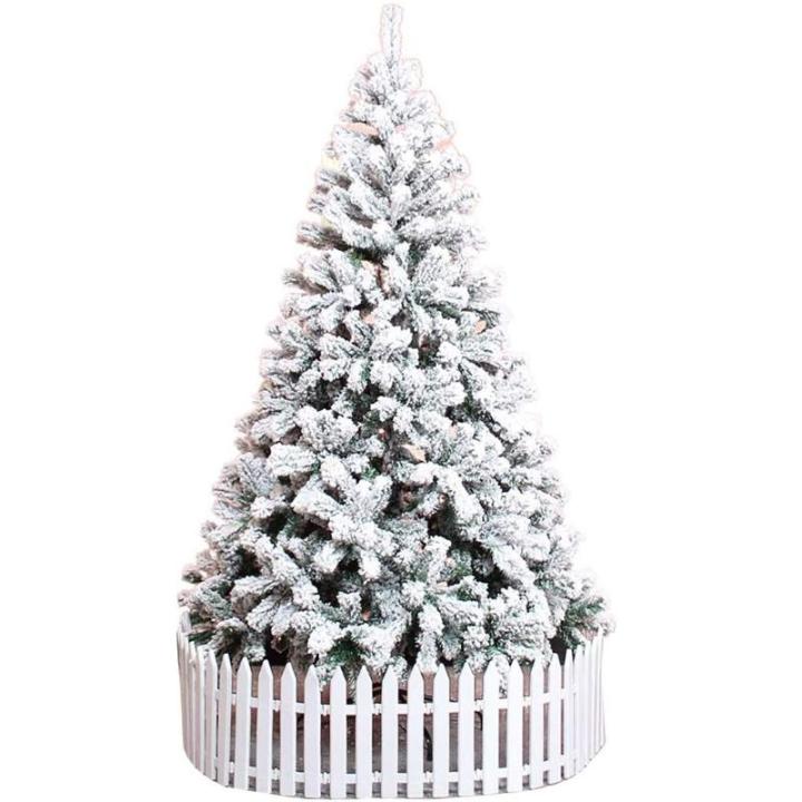 4 Fuß hochwertiger beflockter Schnee-Weihnachtsbaum, unbeleuchteter Weihnachtsbaum mit Scharnier und Metallständer, umweltfreundliche PVC-Zweigspitzen für die modische Weihnacht