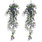JINXM Kunstmatige Hangende Wijnstokken Planten Plastic Varens Planten Kunstmatige Klimop Garland Trailing Huilen Klimop Wijnstok Hangende Plant voor Balkon Veranda's Patio Mand Dec