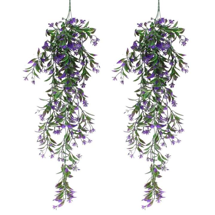 JINXM Kunstmatige Hangende Wijnstokken Planten Plastic Varens Planten Kunstmatige Klimop Garland Trailing Huilen Klimop Wijnstok Hangende Plant voor Balkon Veranda's Patio Mand Dec