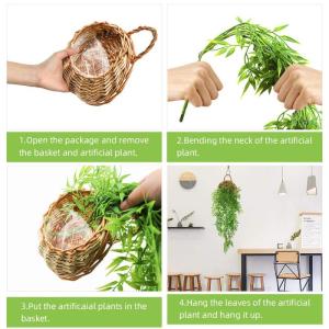 , Kunstmatige Hangende Bamboe Planten Hangende Decoratieve Vaas Binnen En Buiten Voor Badkamer Woonkamer