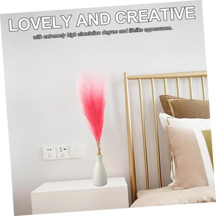 10st -Dekoration Layout-Requisiten Schilf Für Vase Schilf Arrangements Für DIY Gefälschte Pampas Schilf Für Blumenstraußdekor Gefälschte Schilfsträuße Schilfdekore Stoff