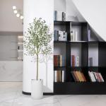 Kunstolijfboom, 150 cm, grote olijfboomplant, nep plastic planten in pot, kunstboom voor woonkamer, slaapkamer, kantoor, decoratie, tuin
