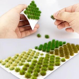 32 Stück Simulation Gras Modell Grasbüschel Miniatur Statisches Gras Modell Miniatur Strauch Büsche für Landschaftsschiene Weg 32 Stück Miniatur Grasbüschel
