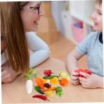 3 Sätze Gefälschtes Gemüse Kinderknallzeug Schaumgemüse Lebensmitteldekor Realistisches Gemüse Künstlicher Pfeffer Kognitives Spielzeug Für Kinder Gemüse-Modell-dekor 17 St