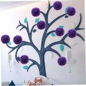 4 Stück Eukalyptus-grasball Gefälschte Pflanzenformschnittbälle Planta Künstlich Kunstrasenball Kunstpflanze Buchsbaum Formschnitt Kugeln Faux-laubkugeln Graskugeln Violett Pla