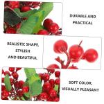 5st Künstliche Beeren Gefälschte Beerenpflücker Artificial Pine Branches Künstliche Zweige Falsches Beerenspray Kranz Beeren Blumendekorationen Blumenarrangement Beeren Plastik