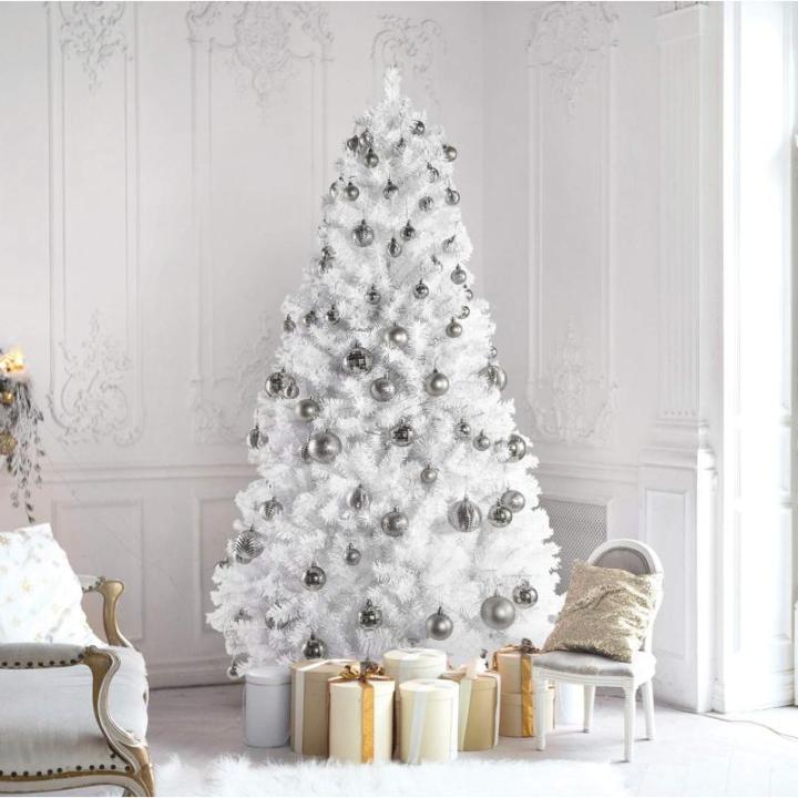 zilveren kerstbalornamenten voor kerstversiering - 36 stuks kerstboom onbreekbare ornamenten met ophanglus voor vakantie- en feestdecoratie (combo van 6 stijlen in 3 maten)