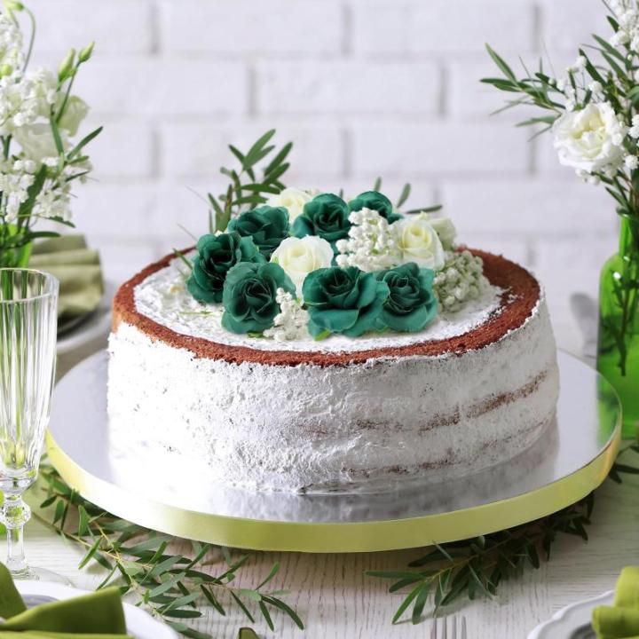 Kunstbloemkoppen, 50 stuks, kunstbloemen, rozen, voor bruiloft, feest, decoratie, doe-het-zelf (diameter 4 cm, groen)