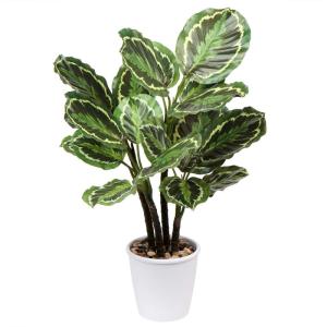24 inch Kunstmatige Calathea Medallion Plant Nep Planten Home Decor Tropische Faux Plant in Pot voor Home Garden Office Decoratie