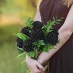 , 20 stuks, dahlia's met bladeren en stelen, doe-het-zelf dahlia-schuim bloem voor bruiloft, boeketten, bloemen, centerpieces, arrangementen feesttafels, woondecoratie, zwart