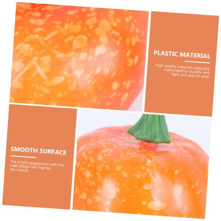 8 Sätze Künstlicher Kürbis Mini-kürbis-Requisiten Halloween-Kranz Halloween Kürbis Halloween Pumpkin Nachgeahmte Kürbisstütze Naturgetreues Kürbisdekor Plastik Yellow 10 St