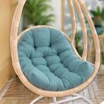 Komfortables Polster für Hängestühle, Weiches Sitzkissen für Schaukelstühle Im Freien, grau Grün