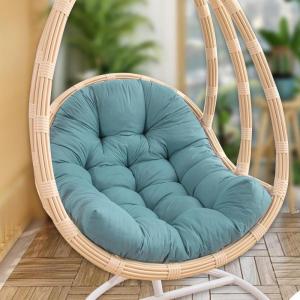 Komfortables Polster für Hängestühle, Weiches Sitzkissen für Schaukelstühle Im Freien, grau Grün