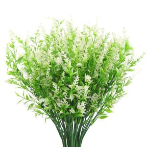 Kunstplanten, bloemen, in pot, net echt uv-bestendig, 10 bundels , , balkonplanten, struiken, decoratie, kunstbloem, lavendel voor tafel, huis, tuin, decoratie
