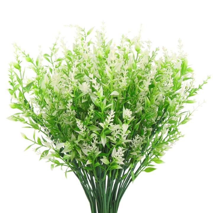 Kunstplanten, bloemen, in pot, net echt uv-bestendig, 10 bundels , , balkonplanten, struiken, decoratie, kunstbloem, lavendel voor tafel, huis, tuin, decoratie