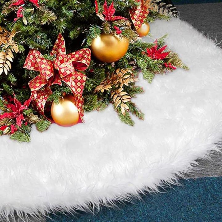 Kerstboomdeken, Kerstboomrok Kerstmis, Decoratie Boommat voor Kerstmis, Feest Home Decoraties, Kerstboomdeken Wit Ø 90 cm