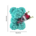 Valentijnsdag rozenbeer cadeau voor haar rozenbeer schattige teddybeer, kunstrozenbeer met rozenboeket, romantische rozen teddybeer cadeau voor Kerstmis
