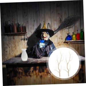 24 STK Halloween-korallentote Zweige Halloween-baumzweige Fauk-pflanzenzweige Gefälschter Korallenzweig Zweige Für Vase Getrocknete Künstliche Zweige Baum Herzstück Weiß Plast