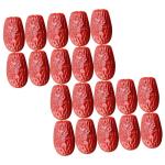 4 Sätze Simulierte Jujube Realistisches Datum Simulation Getrockneter Jujube Realistische Jujube Hochzeitsdeko Hochzeits Dekoration Falsches Obst Simulationsfrucht PVC 30 Stück *