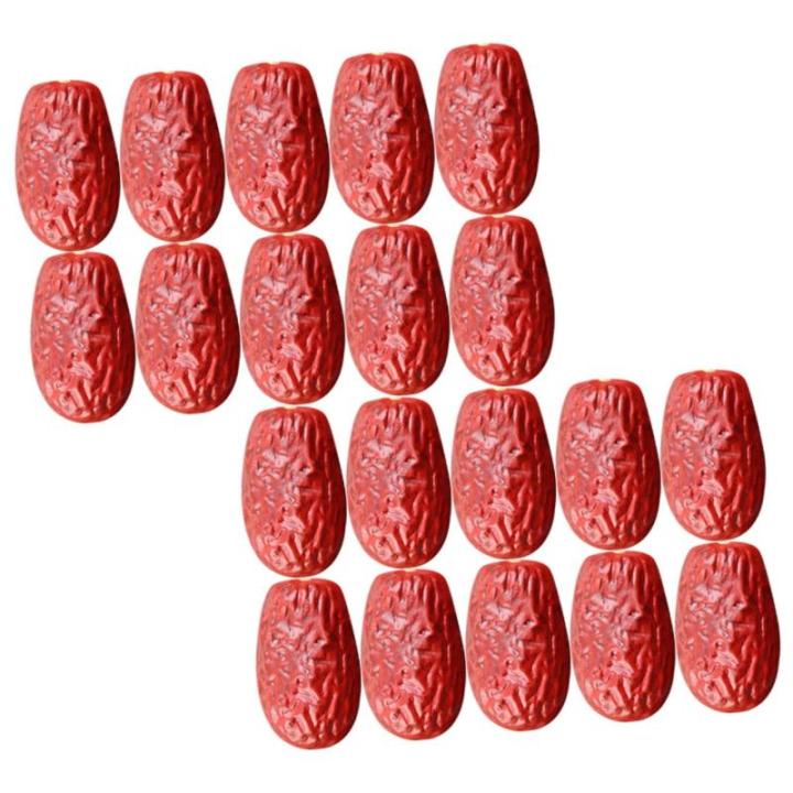 4 Sätze Simulierte Jujube Realistisches Datum Simulation Getrockneter Jujube Realistische Jujube Hochzeitsdeko Hochzeits Dekoration Falsches Obst Simulationsfrucht PVC 30 Stück *