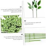 80 STK Rosenstiel künstliche blüten Artificial Künstlicher Blumenstrauß Hochzeitsstraußdraht hojas künstliche Rosen künstlicher Pflanzenstamm simulierte Blumenstiele Draht.