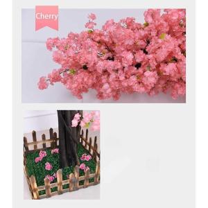 Japanische rosa Kirschblütenbäume – Künstliche Kirschblütenbäume – Simulation von Pfirsichblütenbäumen – Gartenpflanzen, künstliche Blumen, atemberaubender Blumenboge