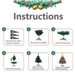 24 inch tafelblad kerstboom, miniatuur dennenkerstboom met hangende ornamenten, kerstdecoratie boomdecor