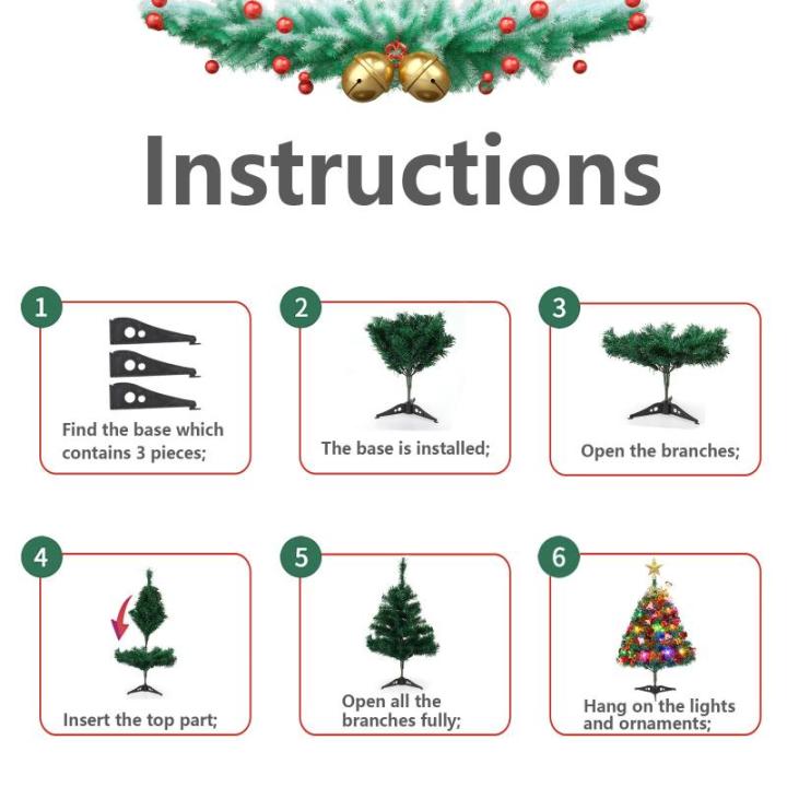 24 inch tafelblad kerstboom, miniatuur dennenkerstboom met hangende ornamenten, kerstdecoratie boomdecor