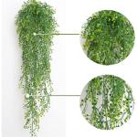 2 stuks , hangende hangplanten, kunstklimopslinger voor slaapkamer, keuken, woonkamer, badkamer, balkon, kantoor, vensterbank