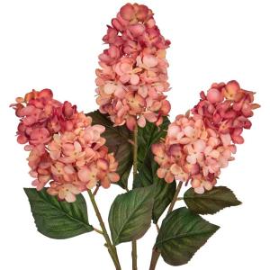 3 STKS Herfst Nep Hortensia Zijde Bloemen 27,5 inch Hoge Kunstmatige Hortensia, Rose Roze Kunstbloem Zijde Hortensia Lange Stengel voor Bloemstuk Herfst Decoraties