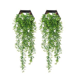YGSAT 2 PCS Hanging Garland Vine Flower Trailing Bracket plant| Artificial Ivy|Artificial Flowers Fake Wisteria Office Decoration Home Decoration Party Decoration Wedding Decoratio