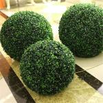 Grüner Kunststoff-Pflanzenkugel, Dekoration für Zuhause, Outdoor, Hochzeit, Party, Dekoration, Pflanzen, Grasball, 10 cm bis 40 cm (15 cm)