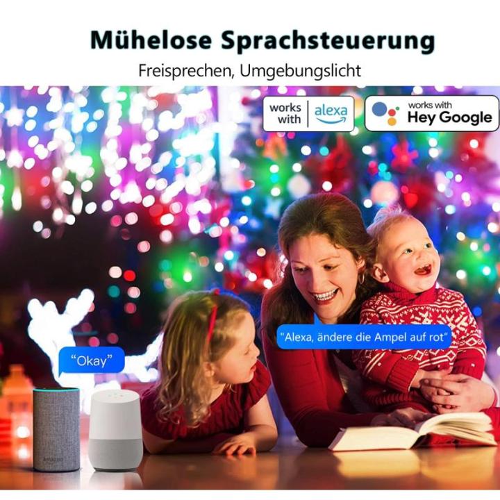 Smart Lichtsnoer, 80 m, 800 leds, kerstboom, app-gestuurde verlichting voor Kerstmis met 16 miljoen RGB-kleuren led-lampjes