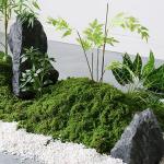 Hergestellt aus Kunststoff, lebensechtes Kunstmoos für Blumentopf-Dekoration und Bastelprojekte (hellgrün 50)