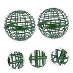 4 Stück Grasballständer Grasrahmengestell Halter für Blumengraskugeln Blumenarrangement Ballständer Garten Dekoration Gartenversorgung dekorativer Blumenrahmen Plastik Green