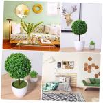 3st Topfpflanze Miniatur-puppenstubenbäume Künstliche Sträucher Und Formschnitte Eingetopfte Gefälschte Pflanze Zimmerpflanze Topfkugeln Bonsai Ball Buchsbaum Pflanze Green Pla