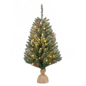 Mini Kunstkerstboom met ledverlichting, kleine kerstboom, mini-tafelblad, dennenboom voor kerstdecoratie (stijl 2, 90 cm)