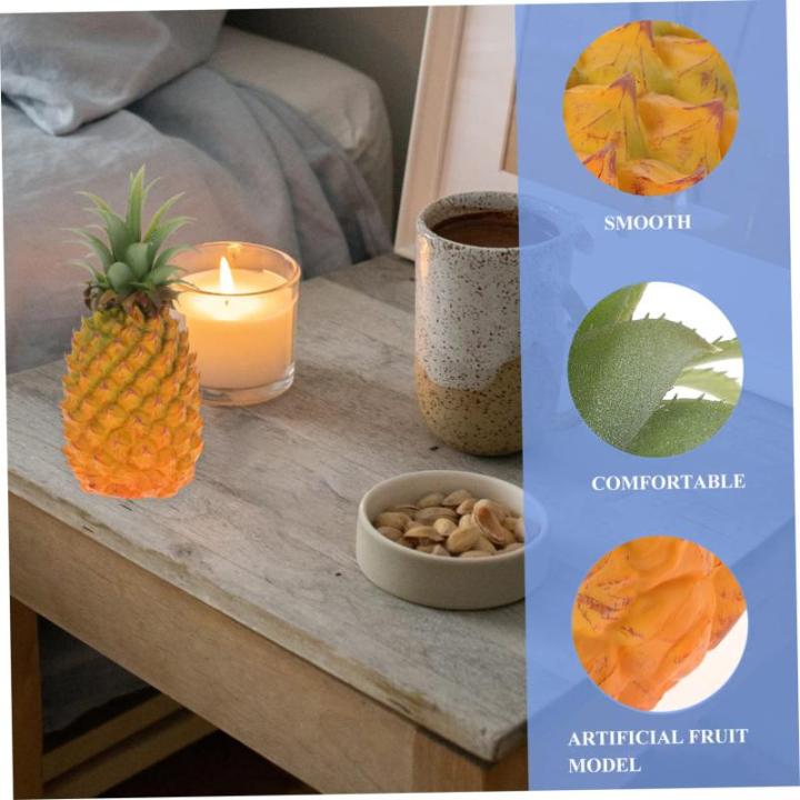 3St simulierte Ananas-Ornamente Ananas-Statue gefälschte Äpfel Ananas-Kunststoffmodell Ananas Schaufensterdekoration Obst Modelle künstliche Ananas Fake-Ananas-Modell-Dekor Pu